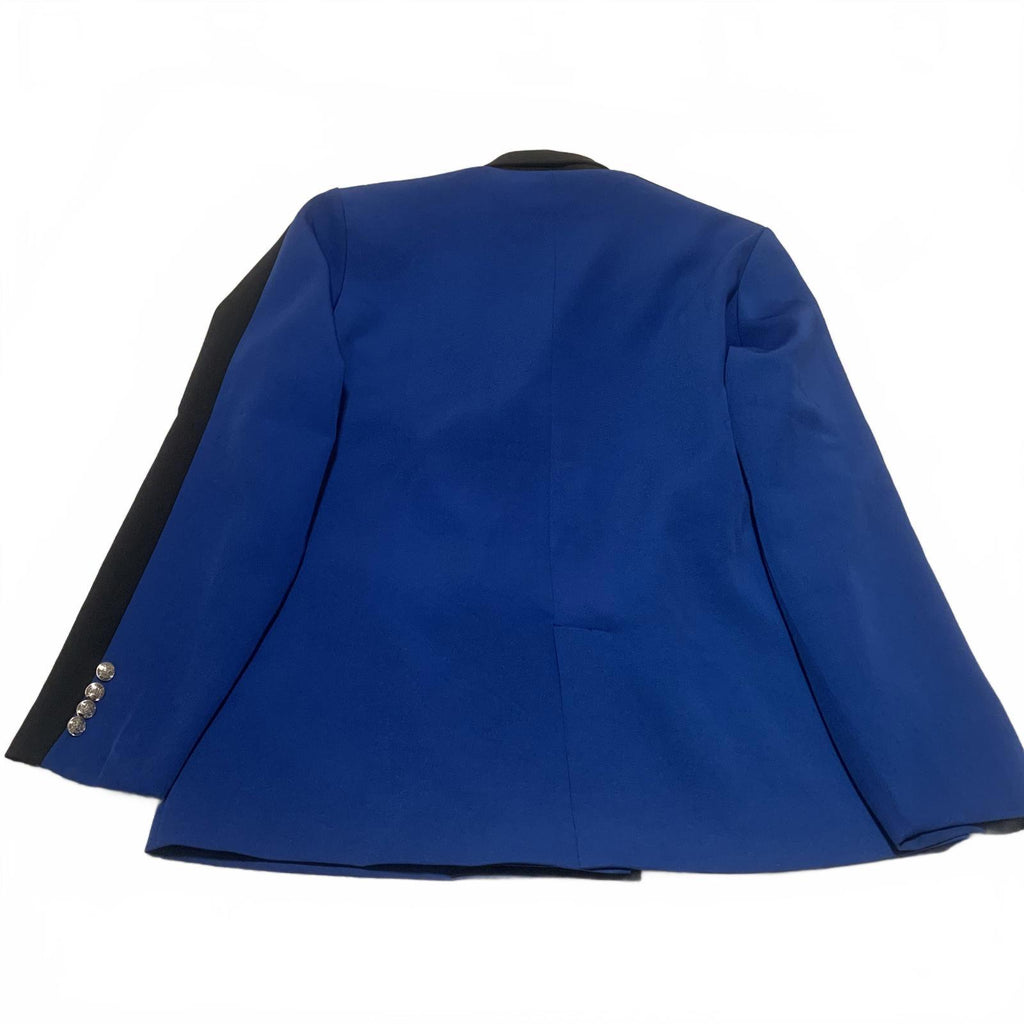 Blazer cruzado azul rey con botones plateados para hombre boohooMan talla 38