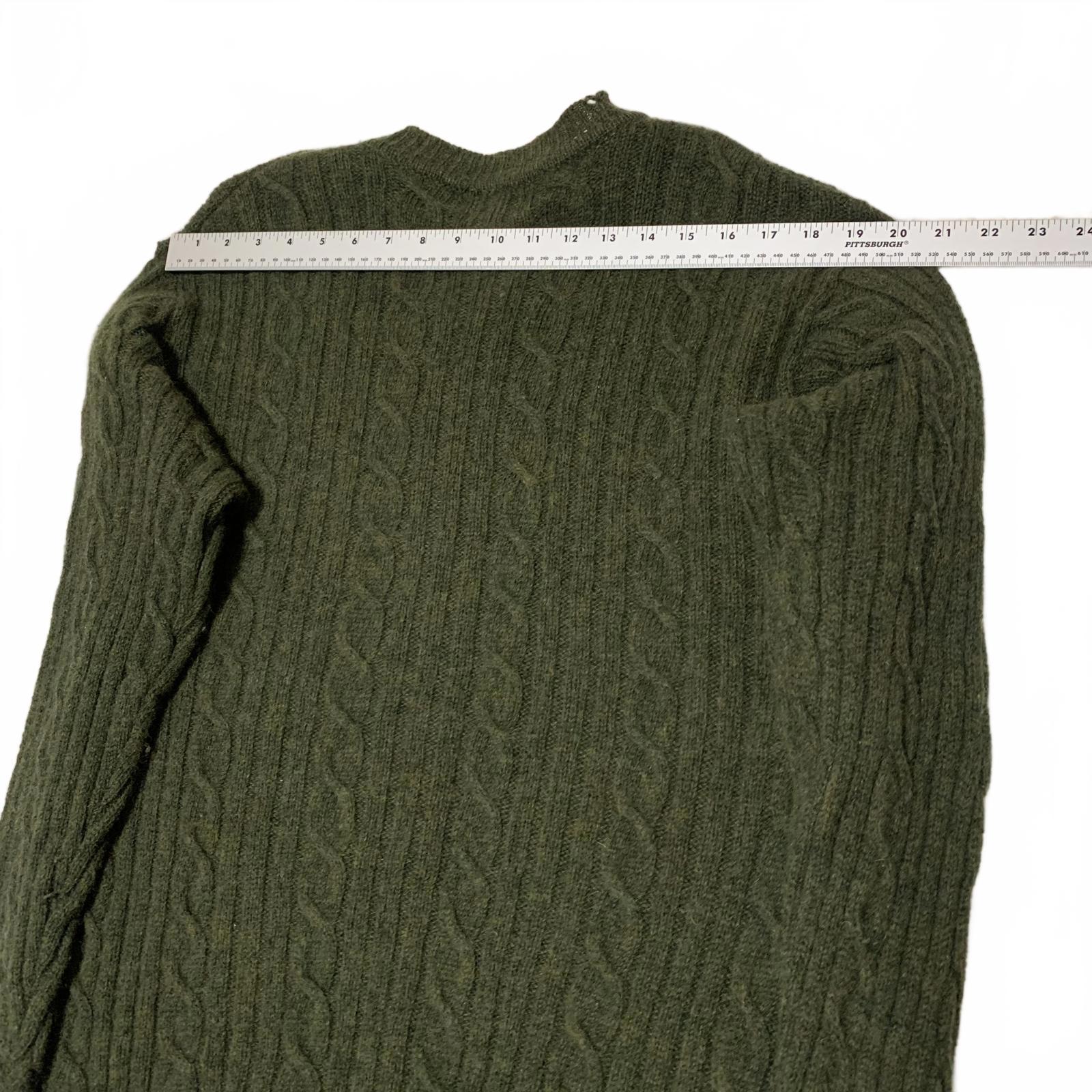 Next Designer Collection Women's Size M Wool Sweater Olive Green Shetland
