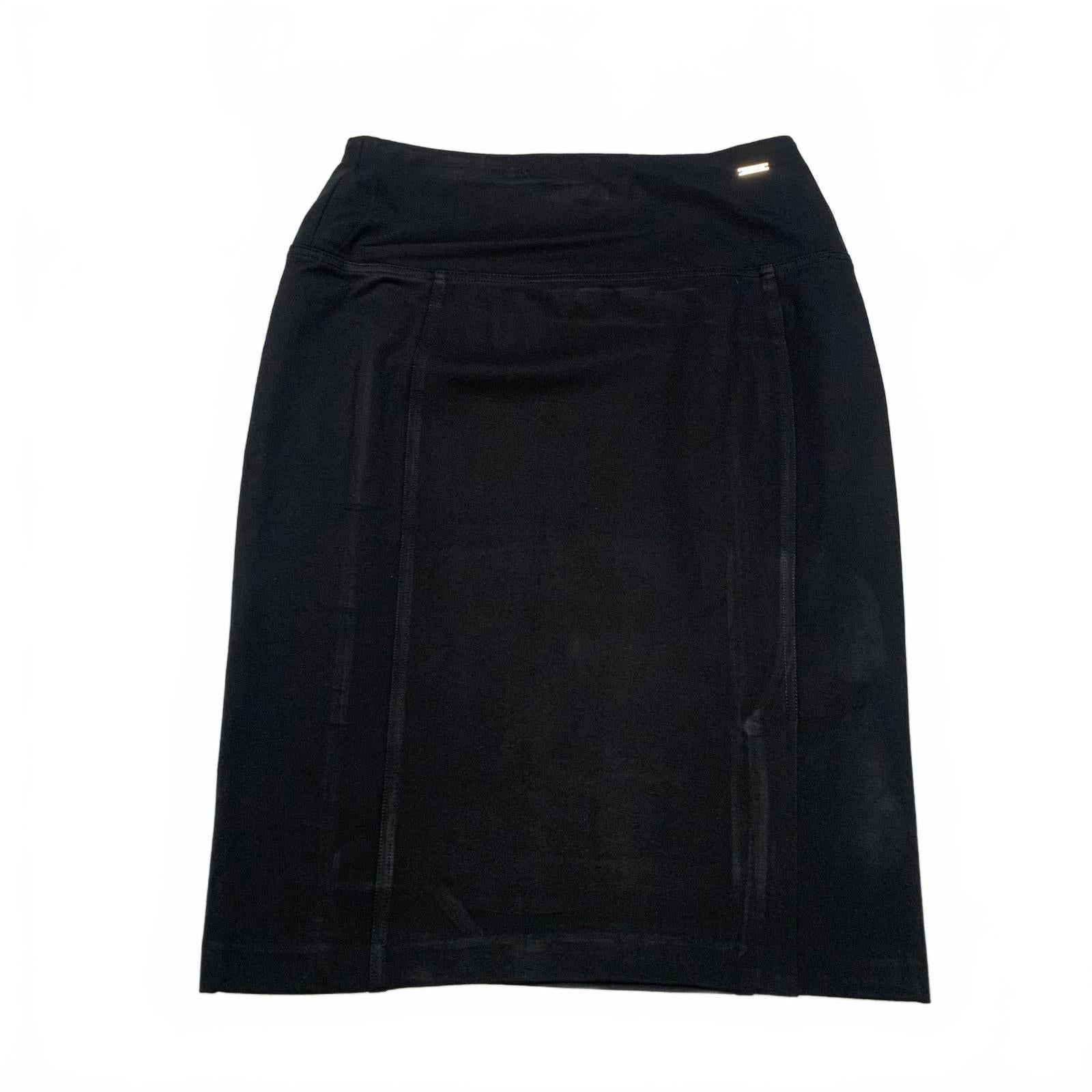 Ivanka Trump Womens Black Elegant Pencil Skirt Stretch 30" Waist Pull On