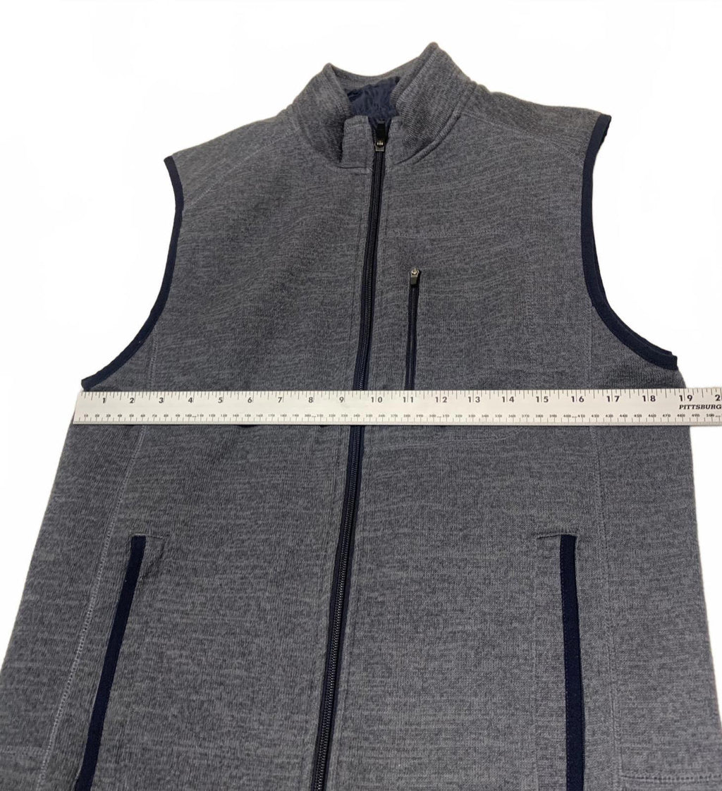 Johnnie-O West Coast Prep Men's Size Medium Grey Fleece Vest