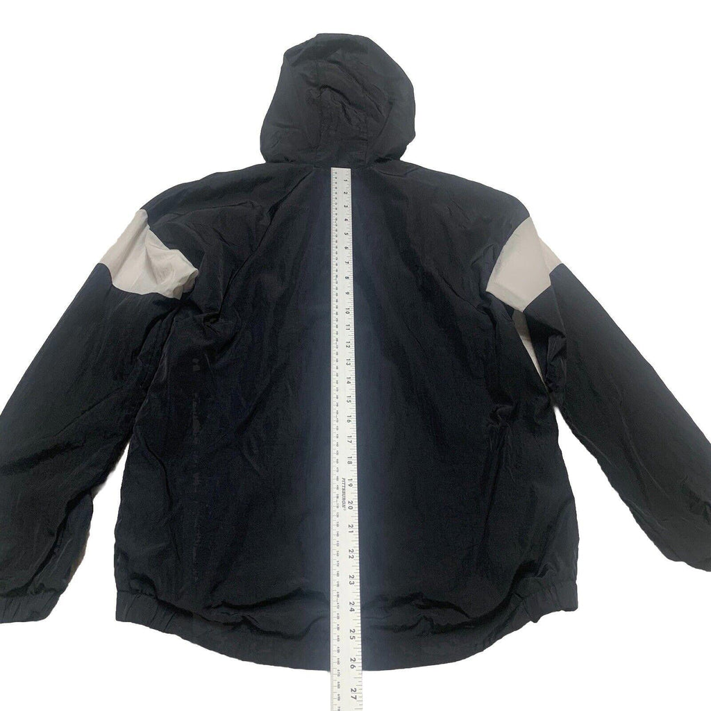 ADIDAS Boys Size 14/16 Large Black Full Zip Hooded Windbreaker Jacket
