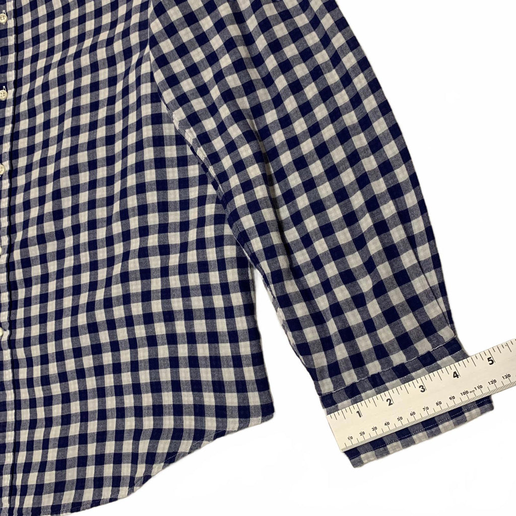 Ralph Lauren Men's Shirt Size L  Blue White Checkered Casual Button Long Sleeve