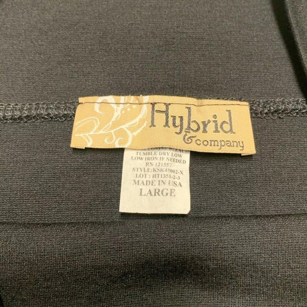 Hybrid & Company Women’s Large  Black Skirt Spandex Pencil Cut Work Office