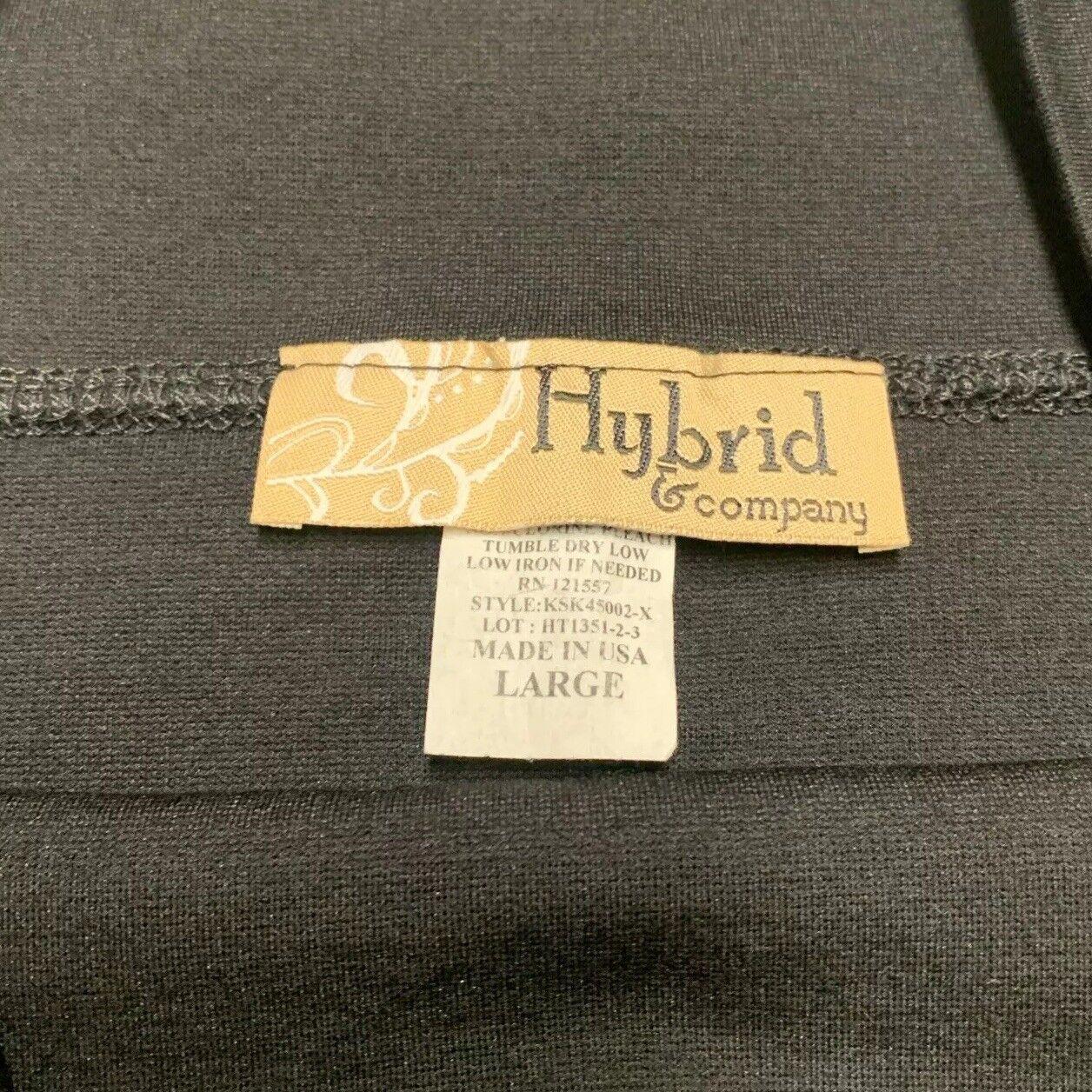 Hybrid & Company Women’s Large  Black Skirt Spandex Pencil Cut Work Office