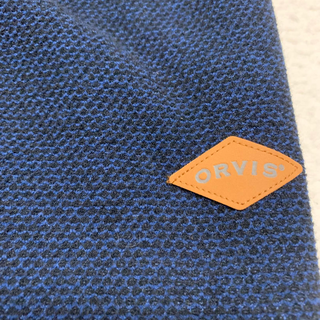 Orvis Men's Size Medium Navy Blue Fleece Jacket Sherpa Lining