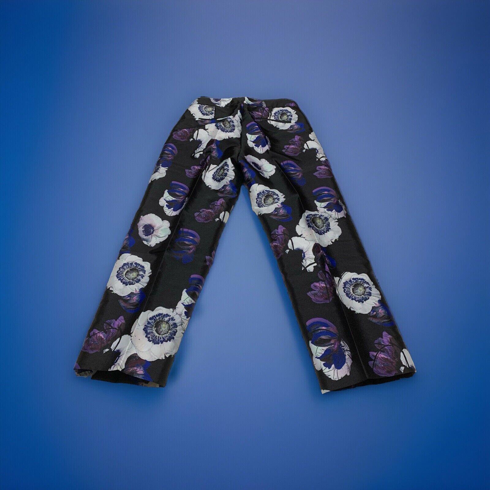 J. Crew Women's  Pants Size 00 Floral Poppy Print Cropped
