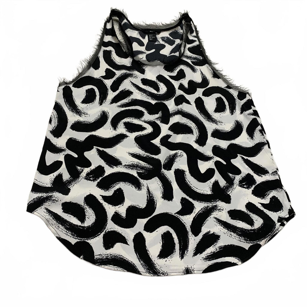 H&M Womens Size 8 Black White Abstract Print Women's Tank Top