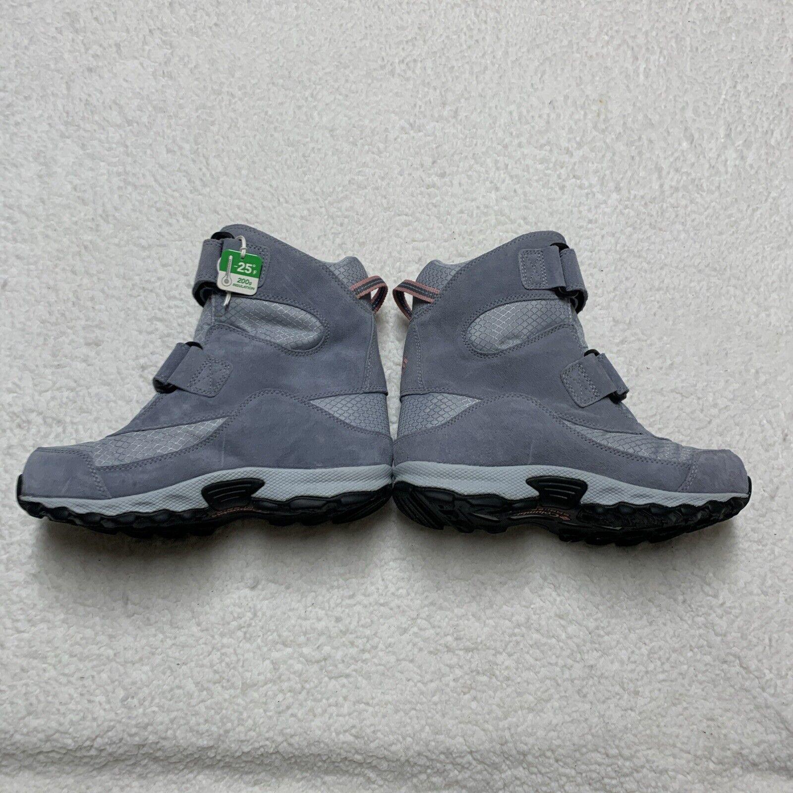 Columbia Youth Snow Boots Size 5 Waterproof Winter  Omni-Grip  Gray Pink