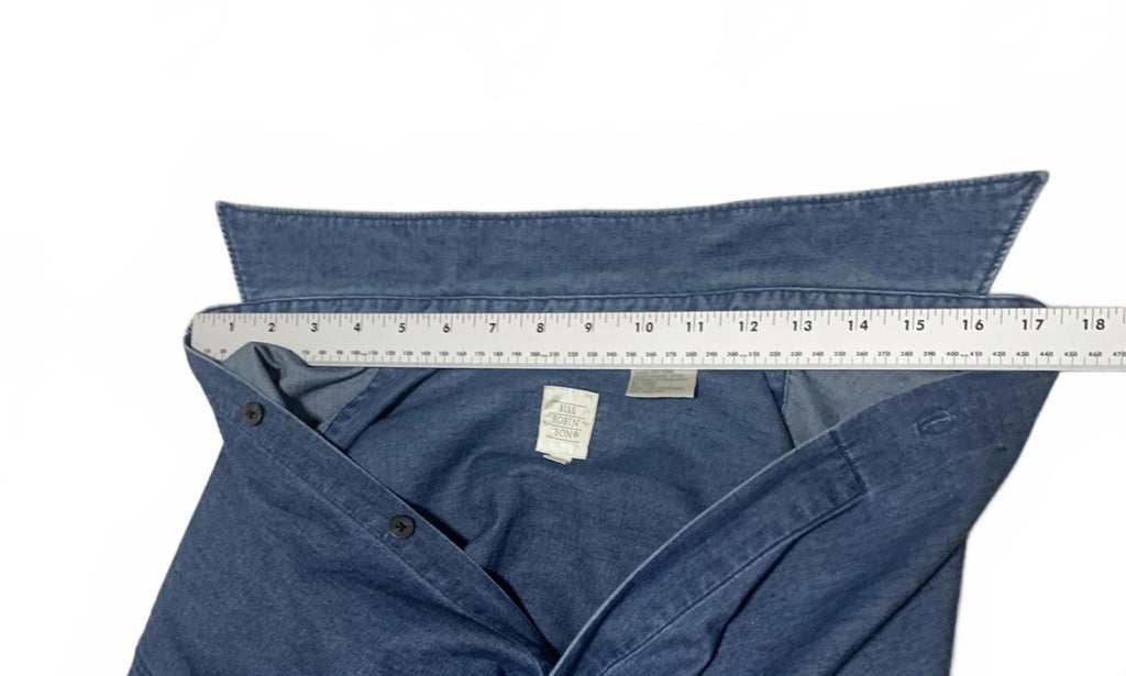 VTG 90s Bill Robinson Men's Size M Classic Denim shirt Shirt  Made in Hong Kong,