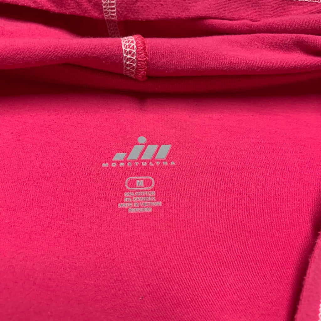 JU MORETULTRA Women's Size Medium Pink Hooded Long Sleeve Top