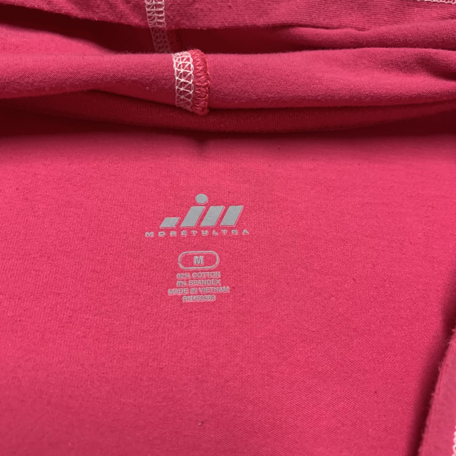 JU MORETULTRA Women's Size Medium Pink Hooded Long Sleeve Top