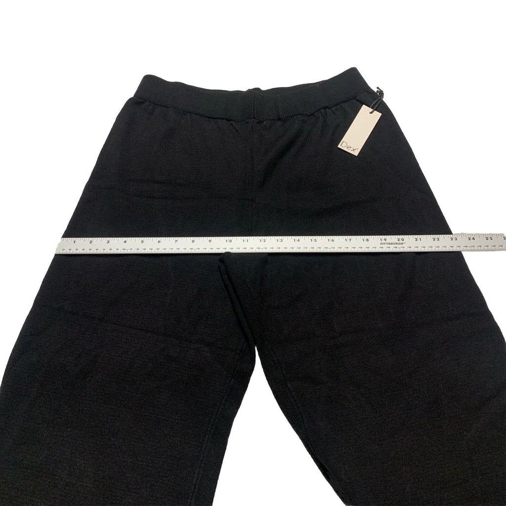 Dex Clothing Women’s Large Black Noir Wide Leg Gaucho Culottes Cropped Pants