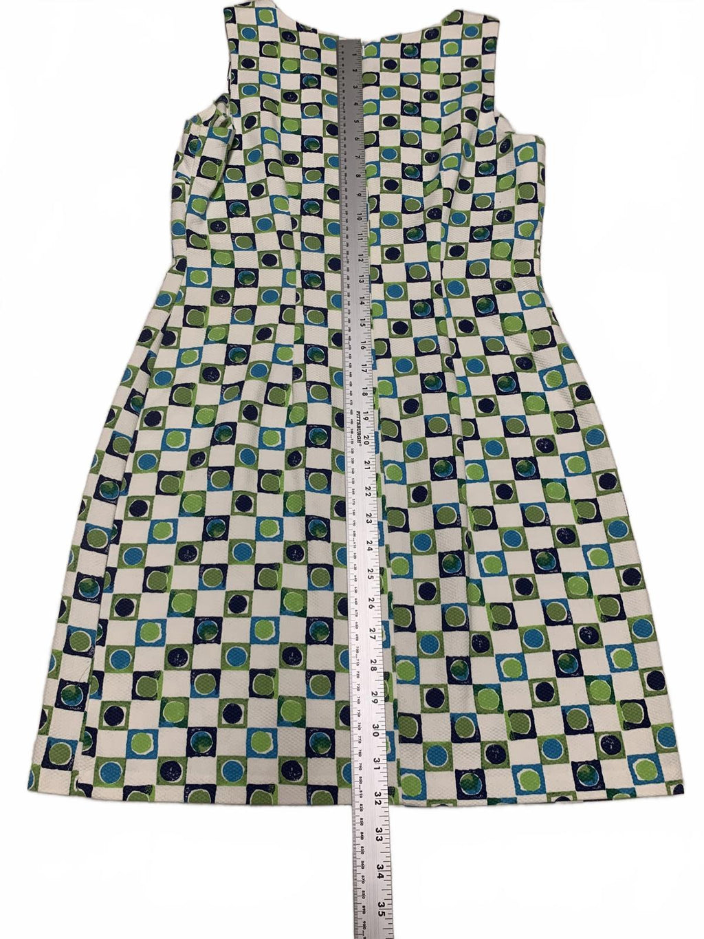 CDC Petites Geometric  Sleeveless Sz 8P A-Line Dress Summer- Ready Made in USA