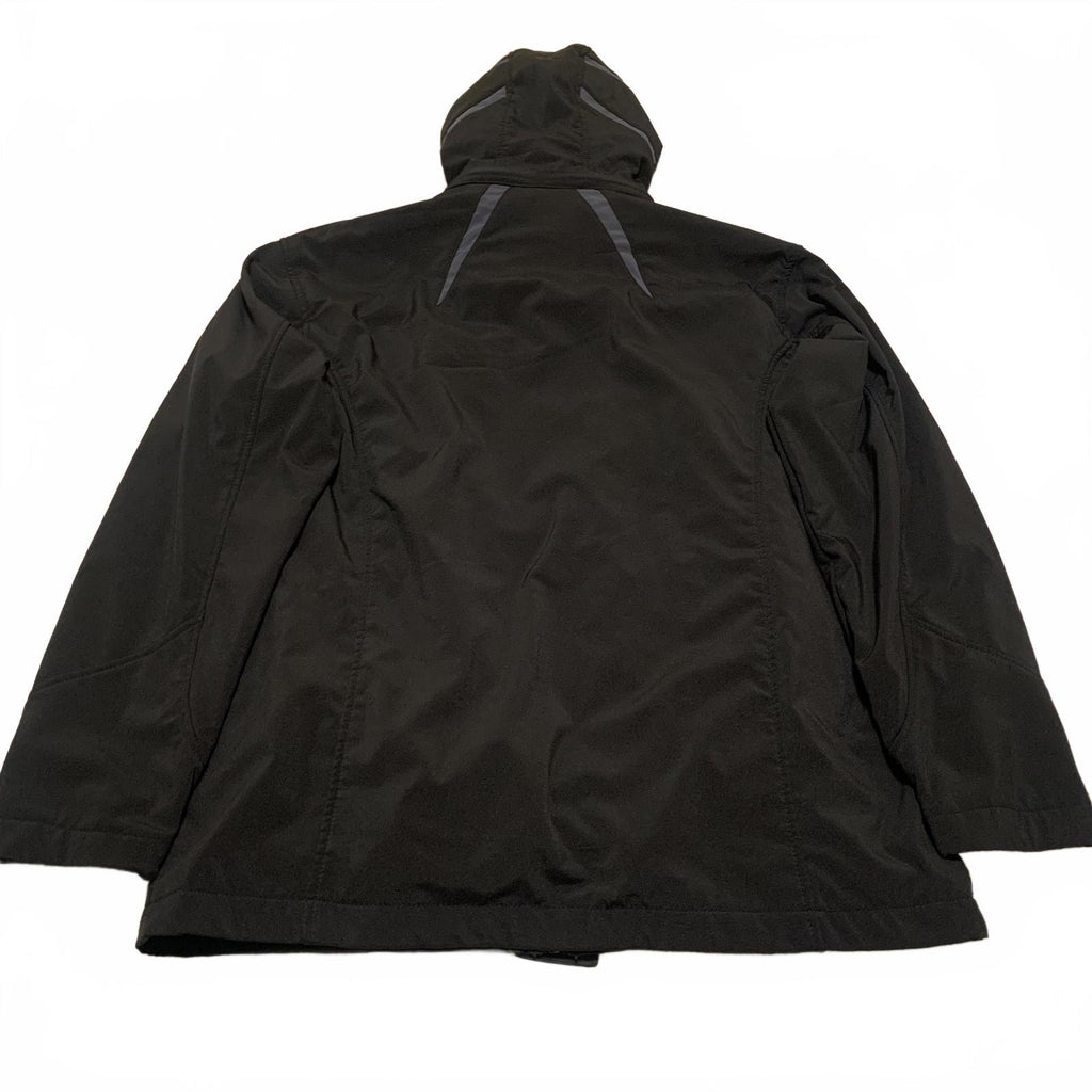 Snozu Performance Men's Size M Black Utility Jacket Hooded Coat Zip 4 Pockets