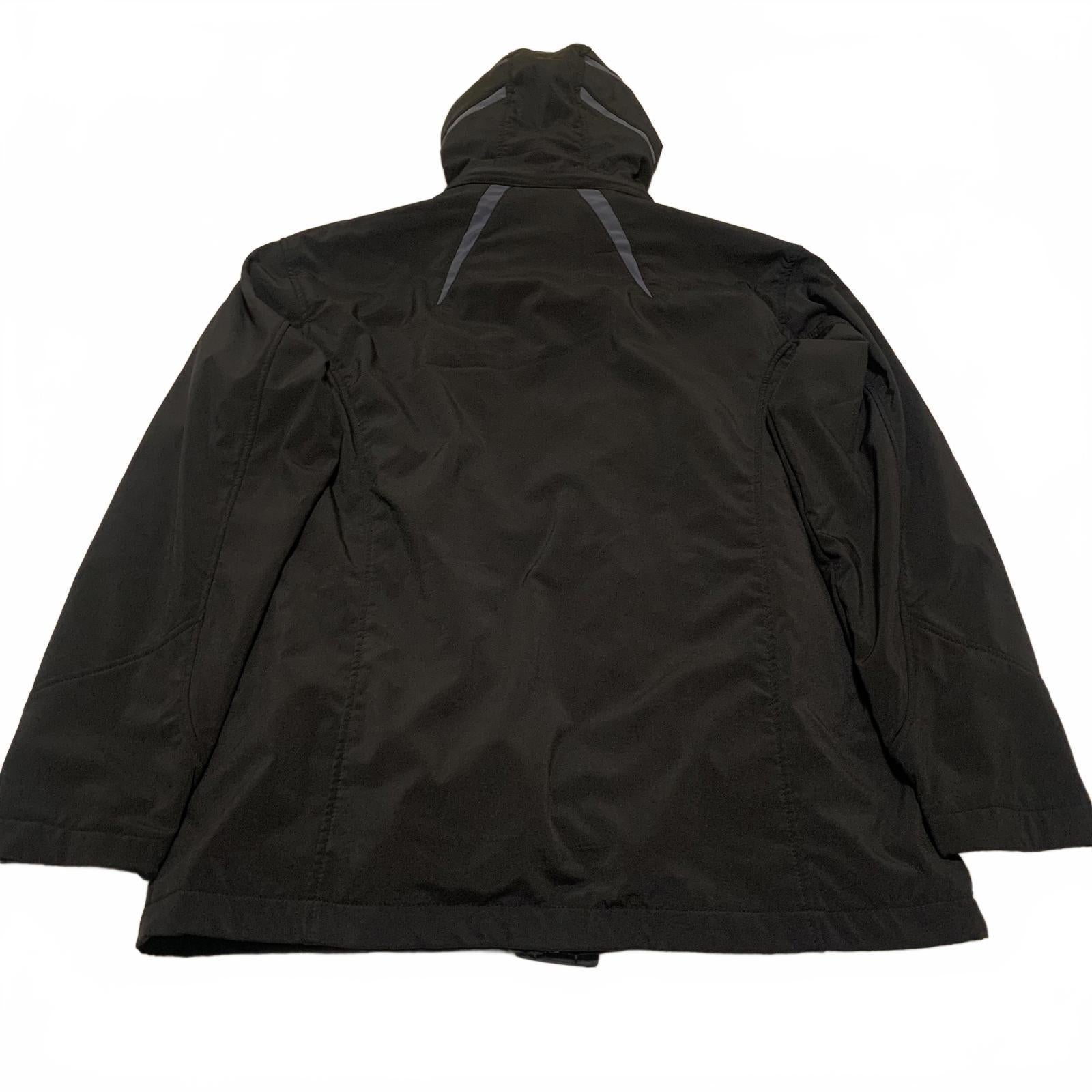 Snozu Performance Men's Size M Black Utility Jacket Hooded Coat Zip 4 Pockets