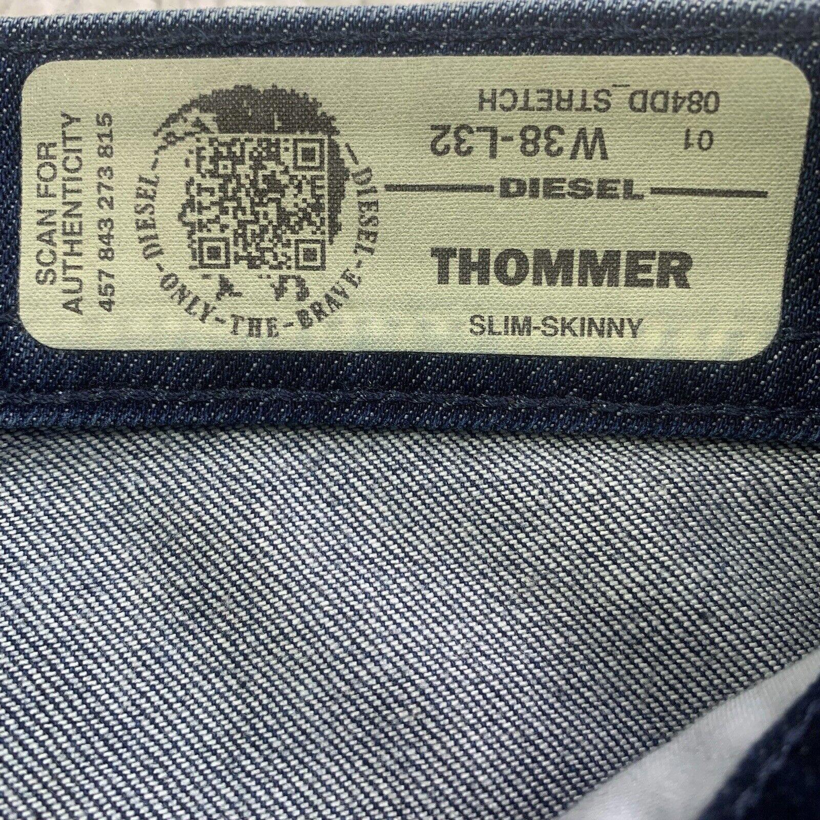 Men Diesel Thommer Jeans Size 38x32 Blue  Skinny 084DD
