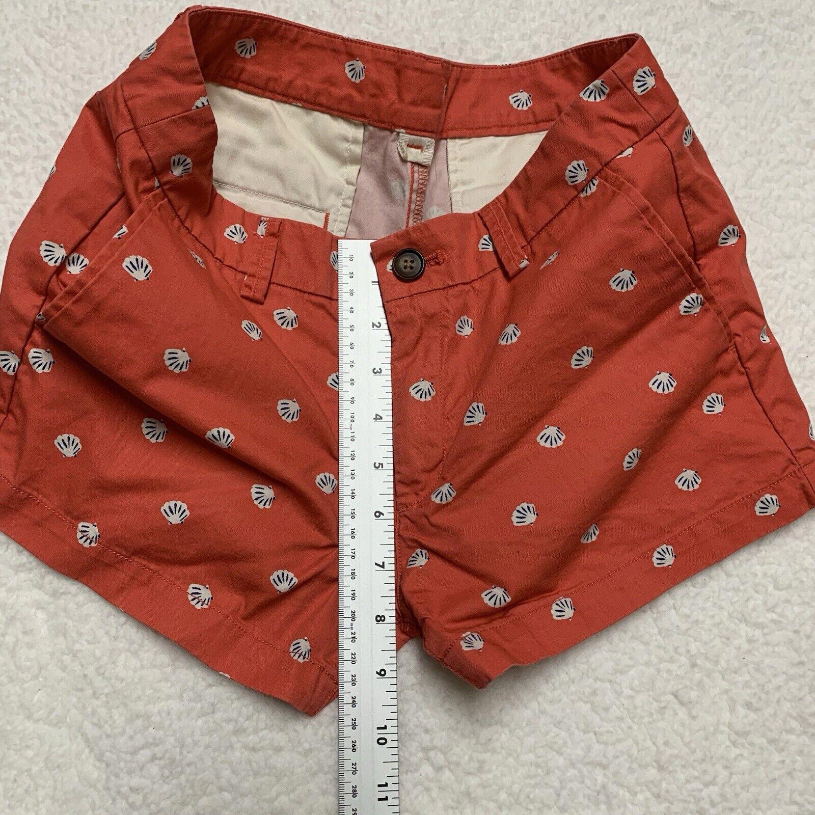 Uniqlo Shorts Sea Shell Print Shorts Size 2 Flat Front Coral