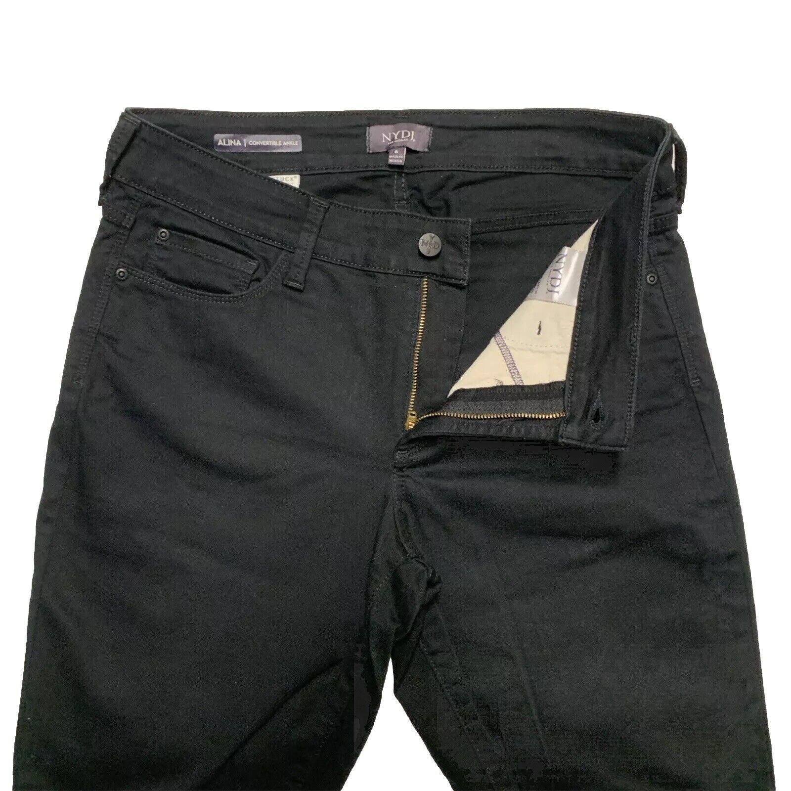 NYDJ Women’s Size 6 Black Jeans Straight Leg Stretch Lift Tuck Technology