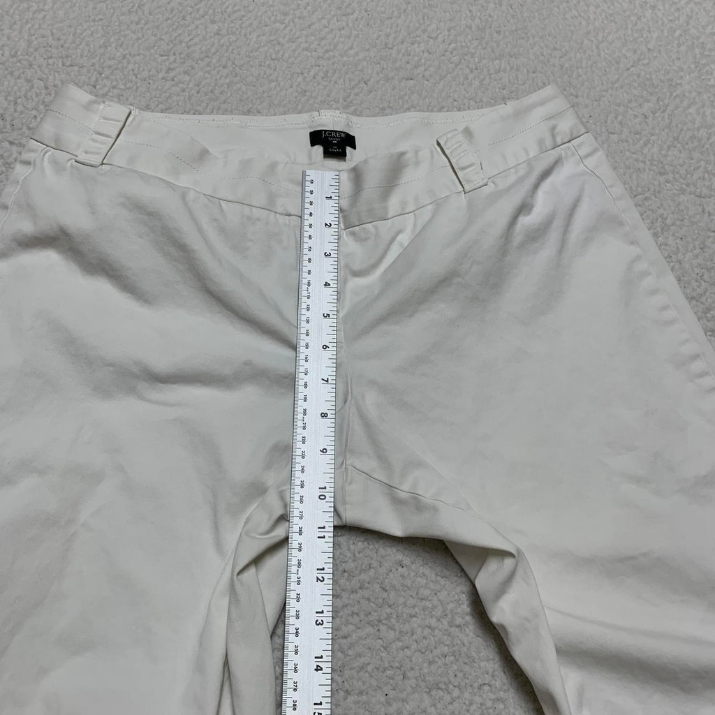 J. Crew Women’s Size 14 White Wide-Leg Cropped Pants City Fit