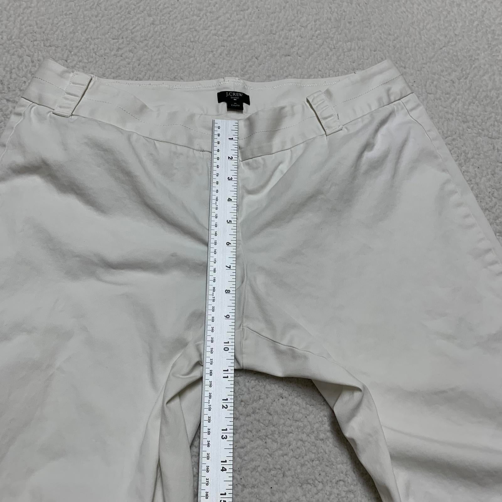 J. Crew Women’s Size 14 White Wide-Leg Cropped Pants City Fit