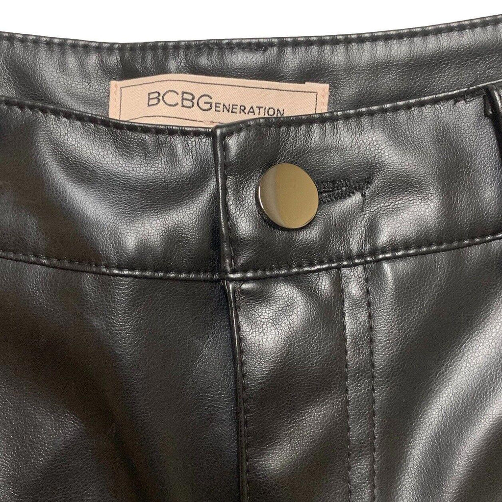 BCB Generation Women's Sz X-Small  Black Faux Leather Pant