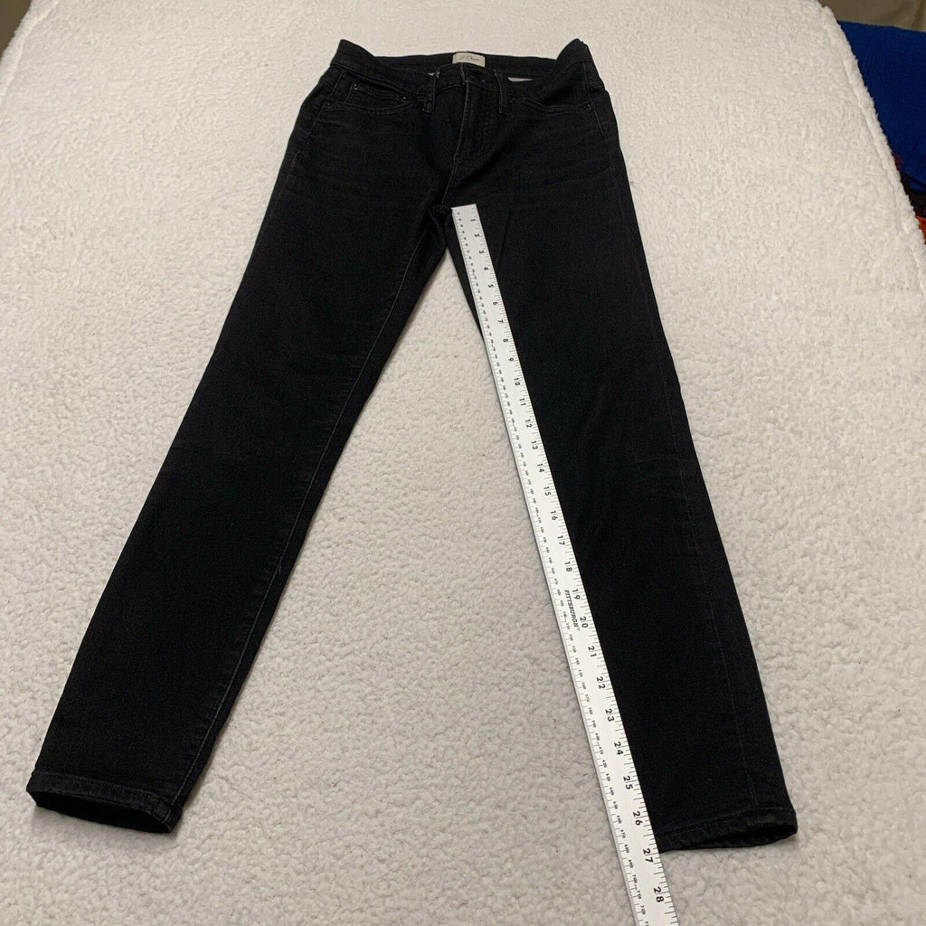 J.Crew Women Size 27 High Rise Skinny Jeans Black  Stretch