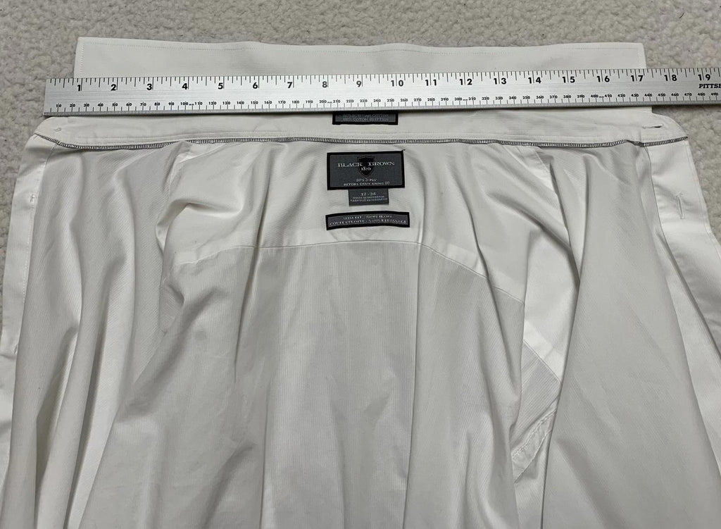 Black Brown 1826 Men's 17 Slim Fit Dress Shirt Cotton