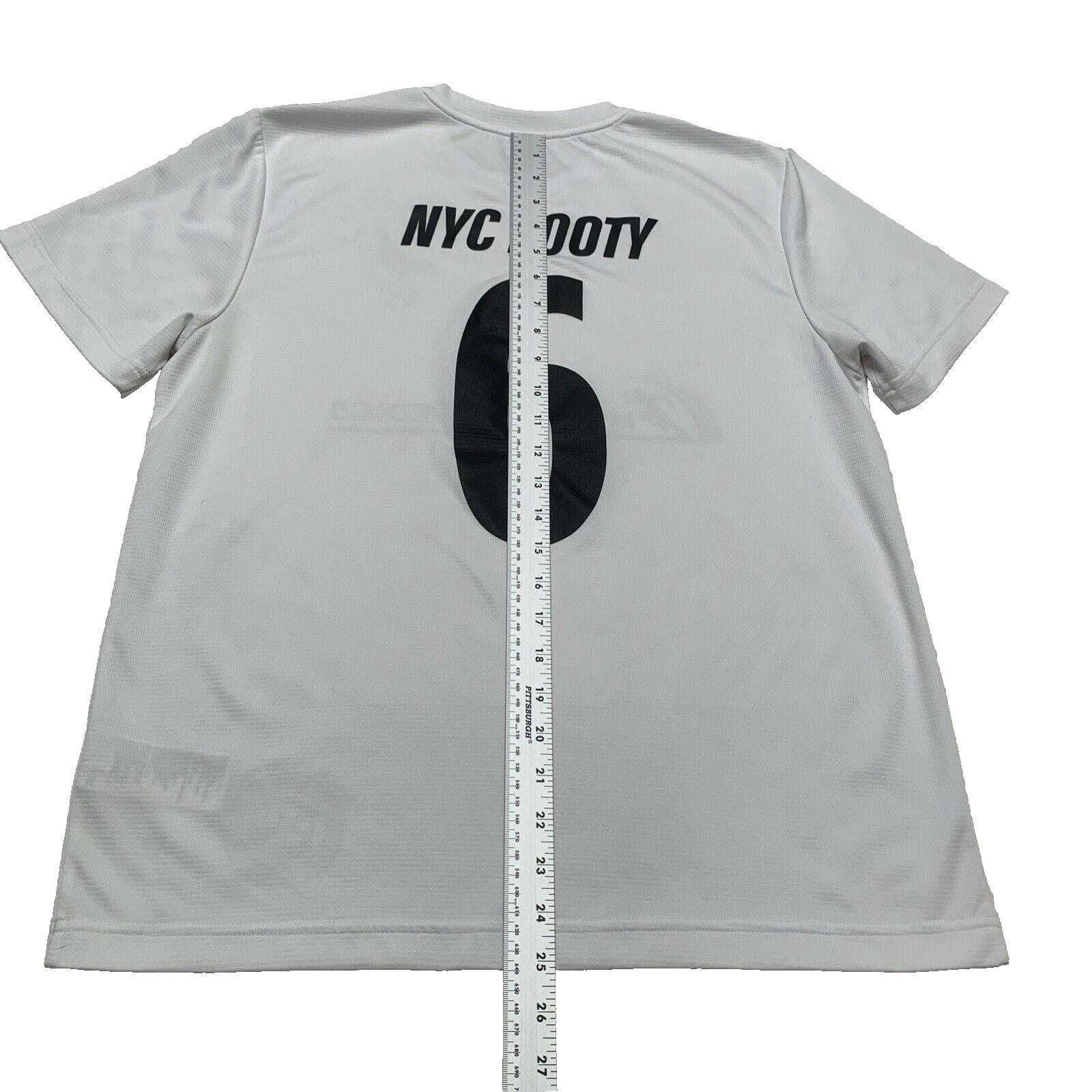 Umbro Men’s Size Medium White NYC Footy Soccer Jersey Polyester Sports Clothes