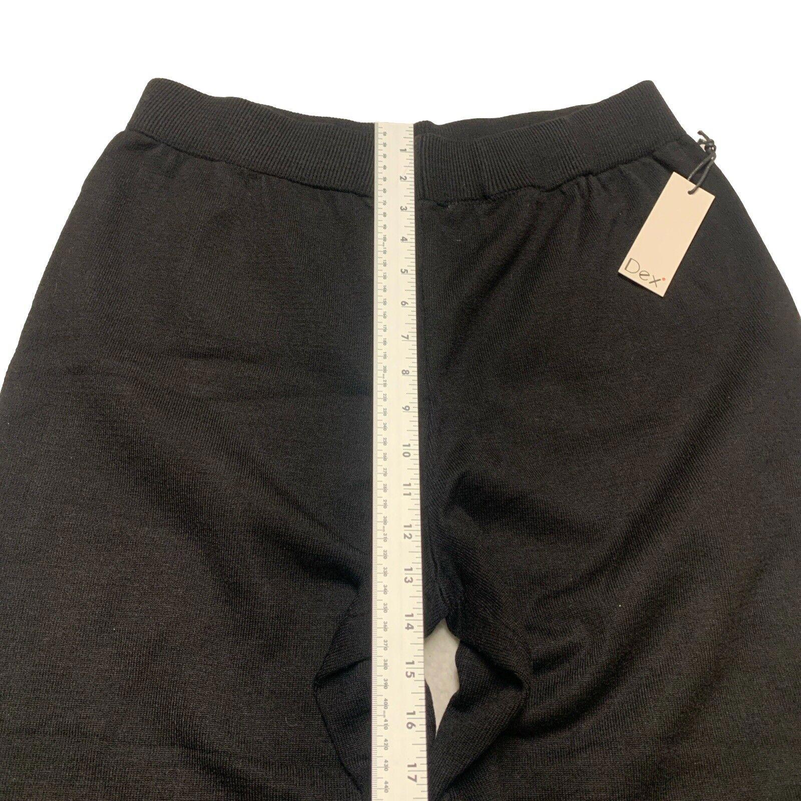 Dex Clothing Women’s Large Black Noir Wide Leg Gaucho Culottes Cropped Pants