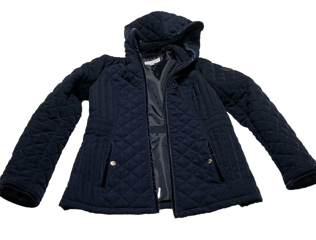 Laundry by Shelli Segal Women’s Size Small Navy Blue Hooded Coat Jacket Zipper