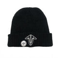 Black Knit Beanie with Logo
