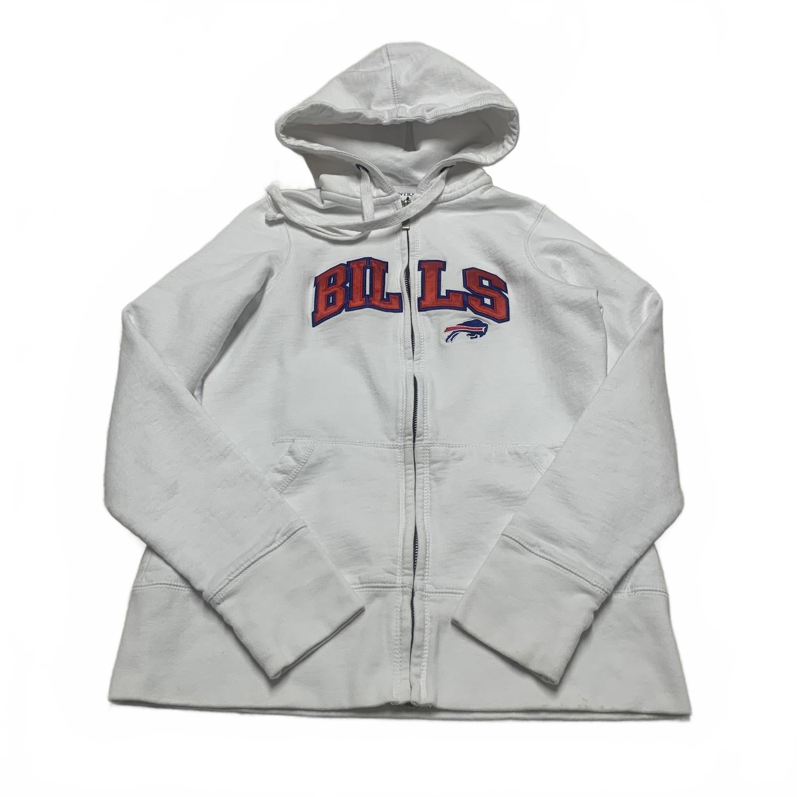 Antigua Women's Small White Buffalo Bills Zip UP Hoodie