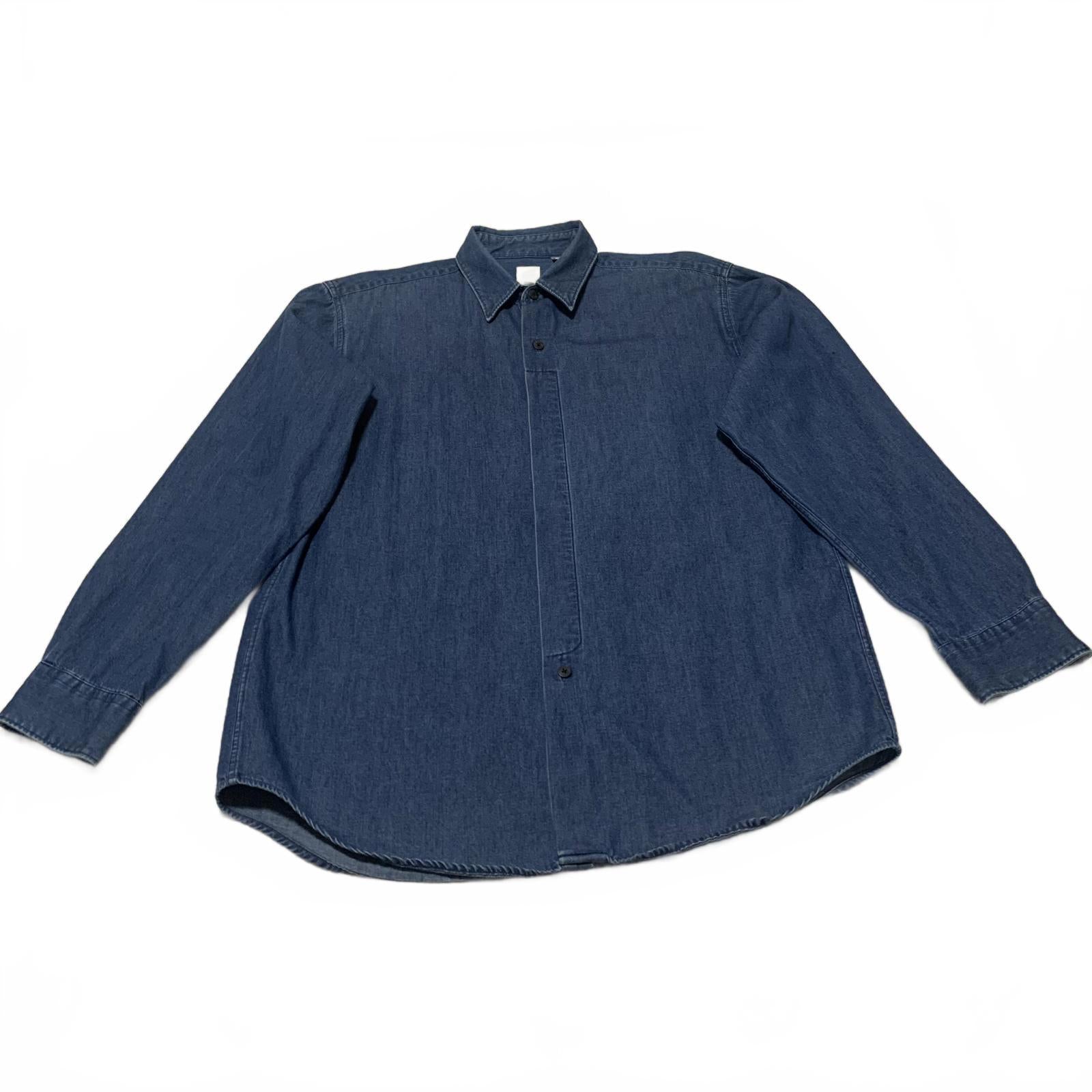 VTG 90s Bill Robinson Men's Size M Classic Denim shirt Shirt  Made in Hong Kong,