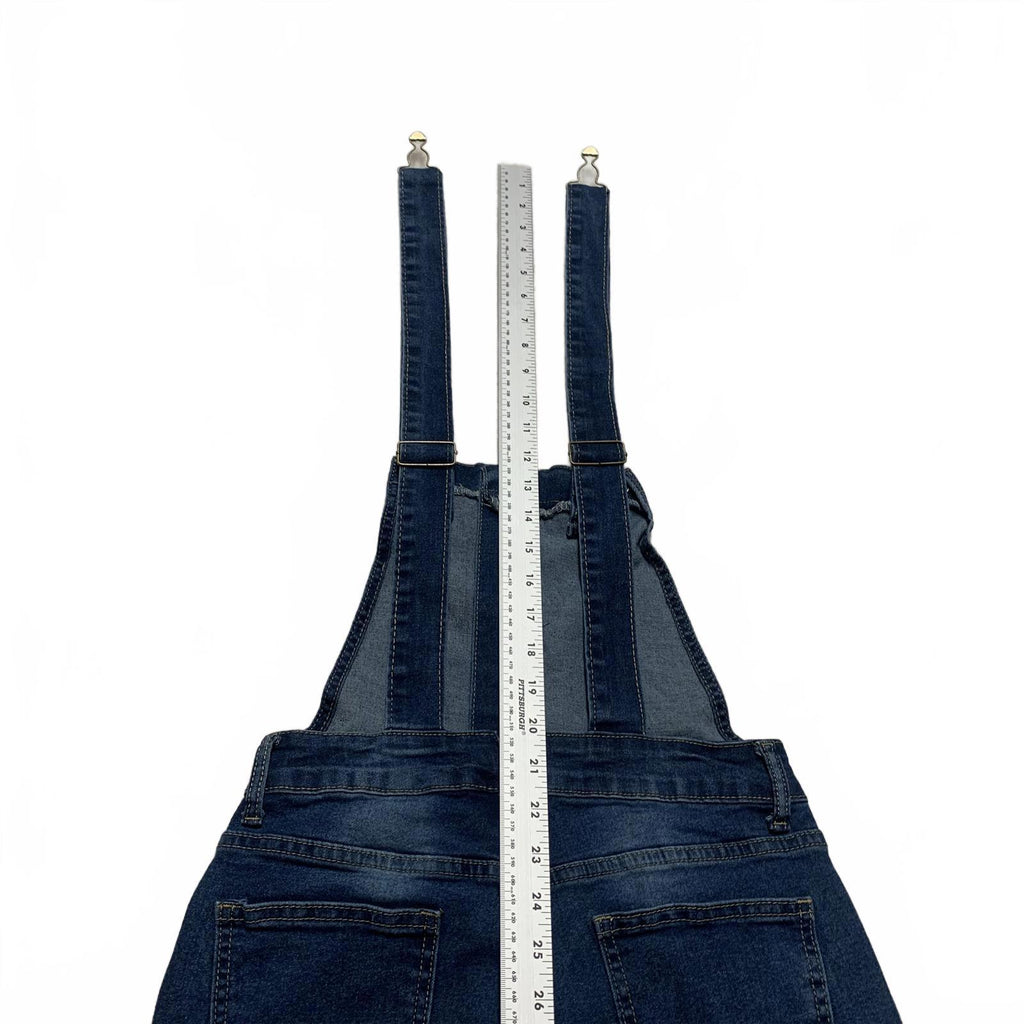 Denim Overalls Women's Size Small Blue Flared Legs Jeans