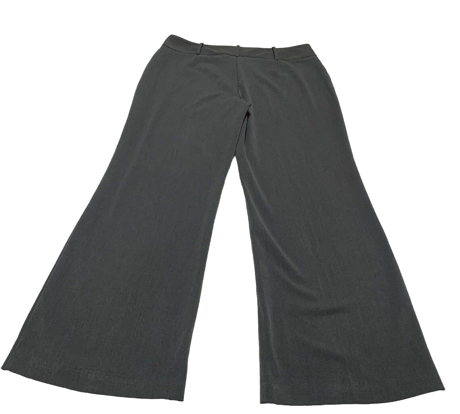 Worthington Women’s  Size 14 Wide Leg Pants  Modern Fit Slacks Trousers Gray
