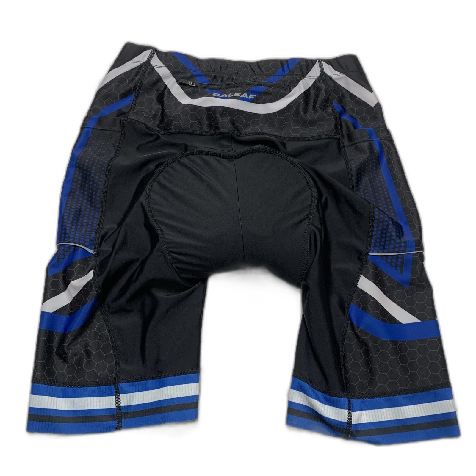 BALEAF Men's Size Large Blue Black Padded Cycling Shorts