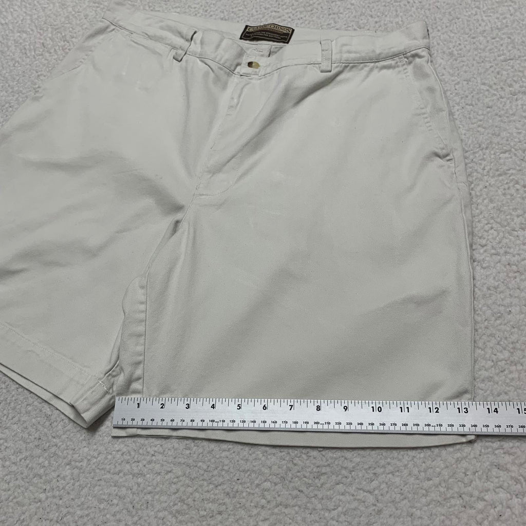 Classic Chinos Men's Beige Sz 38 Shorts Flat Front Casual 100% Cotton W37 India