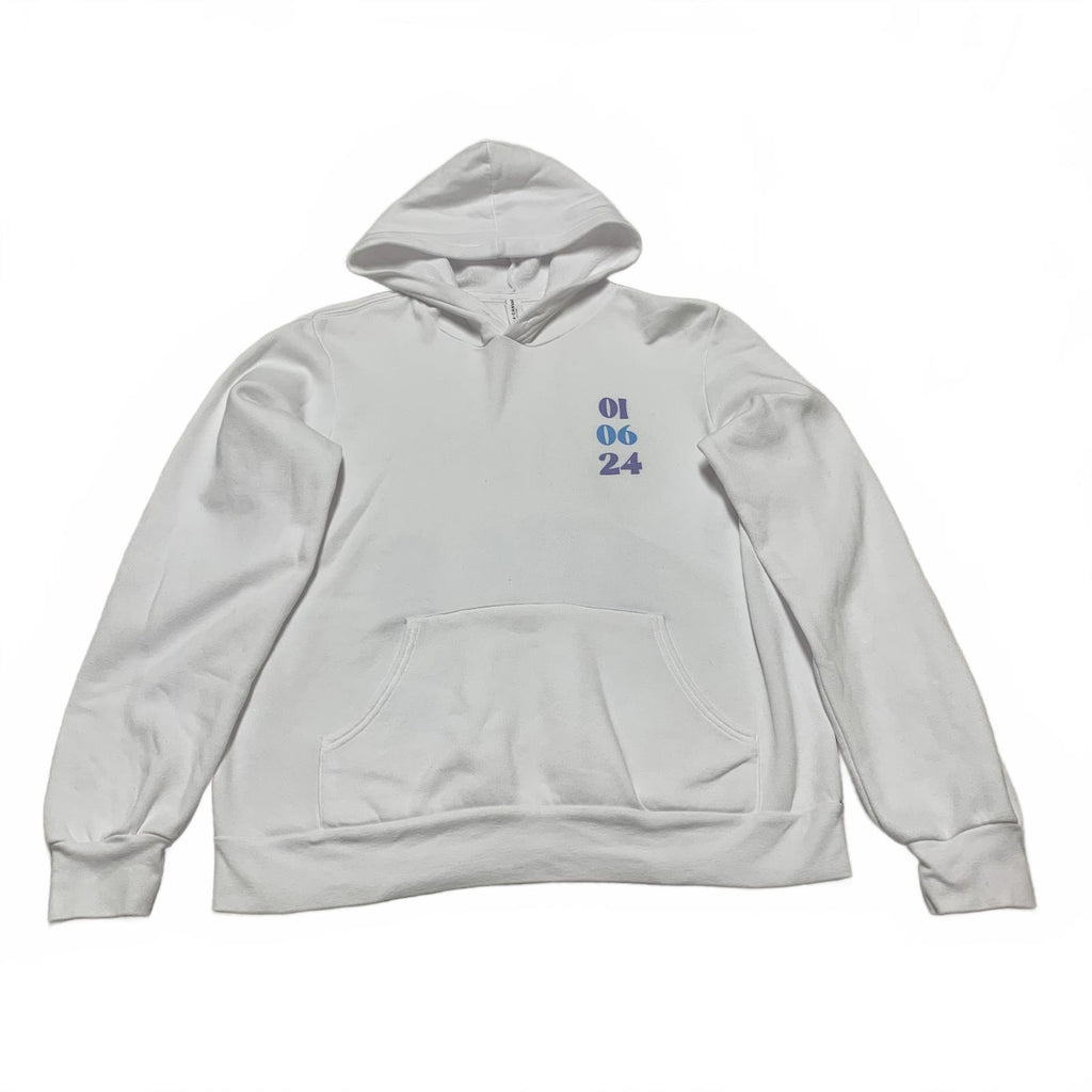 Bella + Canvas Fleece Collection Women's Medium White Graphic Design Hoodie
