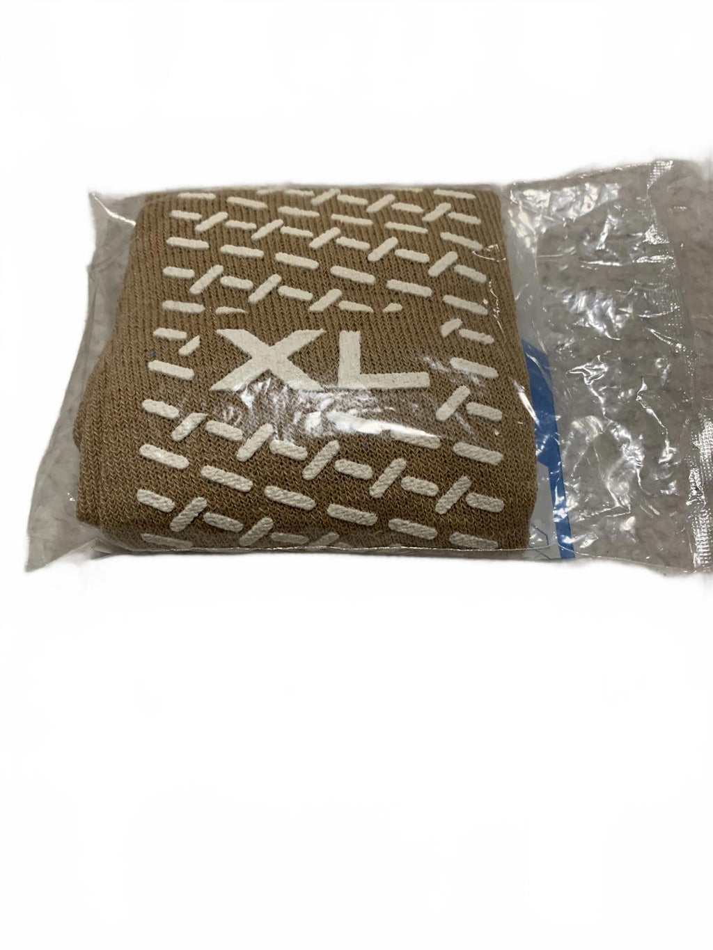 Medline Double Tread Slippers Socks Size XLarge Beige 4 Pairs in Lot