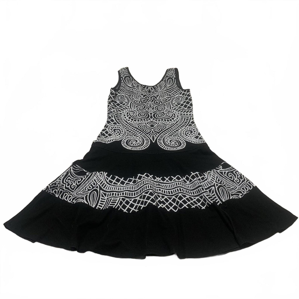 Frank Lyman Womens Size 8 Black White Patterned Sleeveless Dress