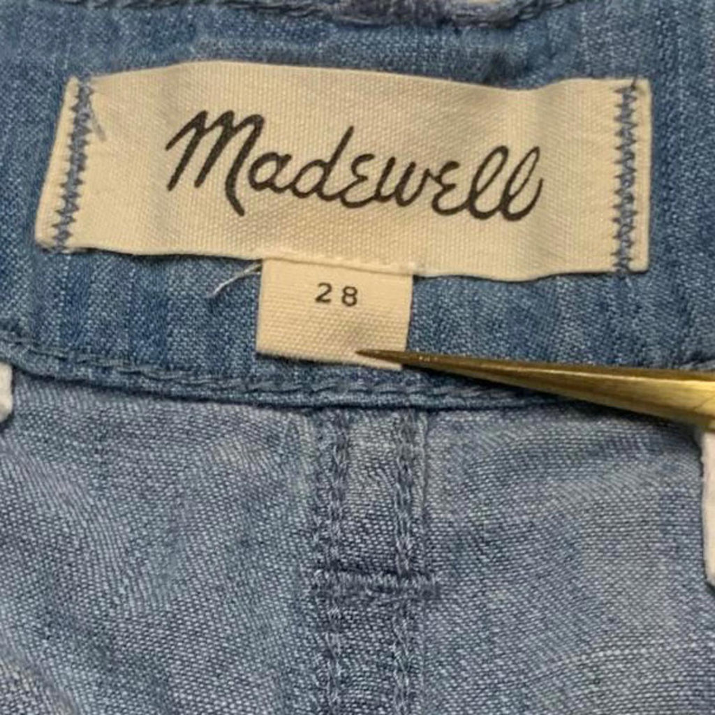 Madewell Women's Sz 28 Blue Chambray Bermuda Shorts W30