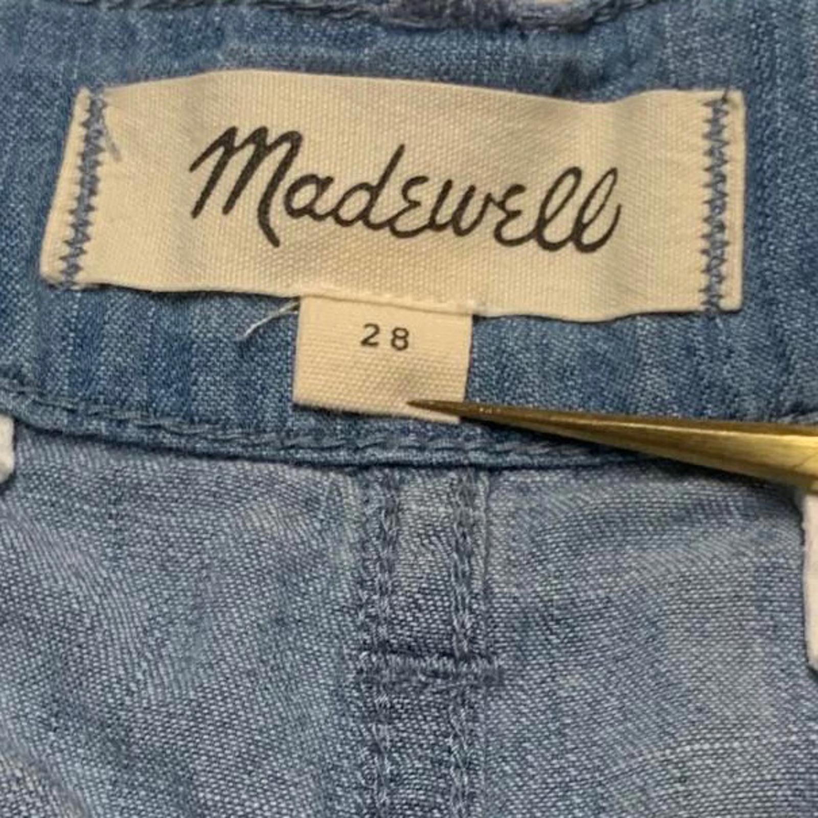 Madewell Women's Sz 28 Blue Chambray Bermuda Shorts W30