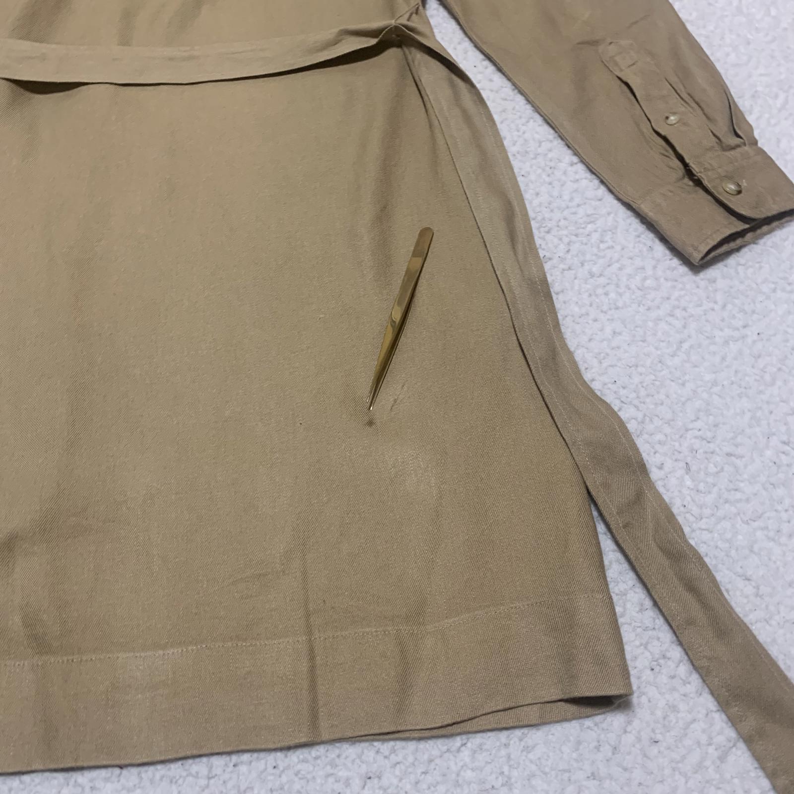 Lauren Ralph Lauren Petite Women's Size Petite Medium Tan Shirt Dress Belt