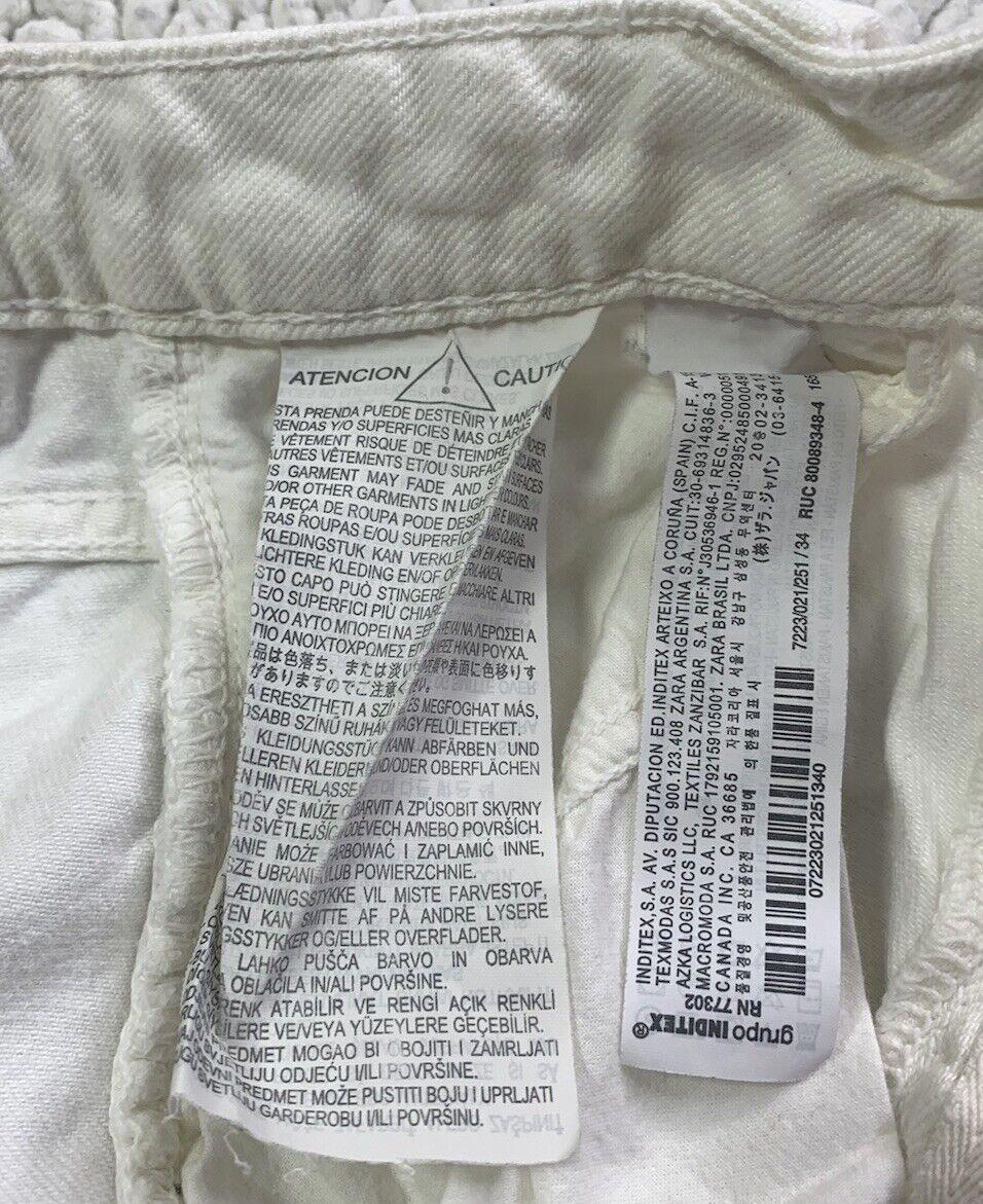 Zara Jeans Women’s  Size 2 White Wide leg RN 77302