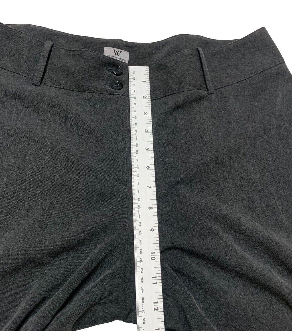 Worthington Women’s  Size 14 Wide Leg Pants  Modern Fit Slacks Trousers Gray