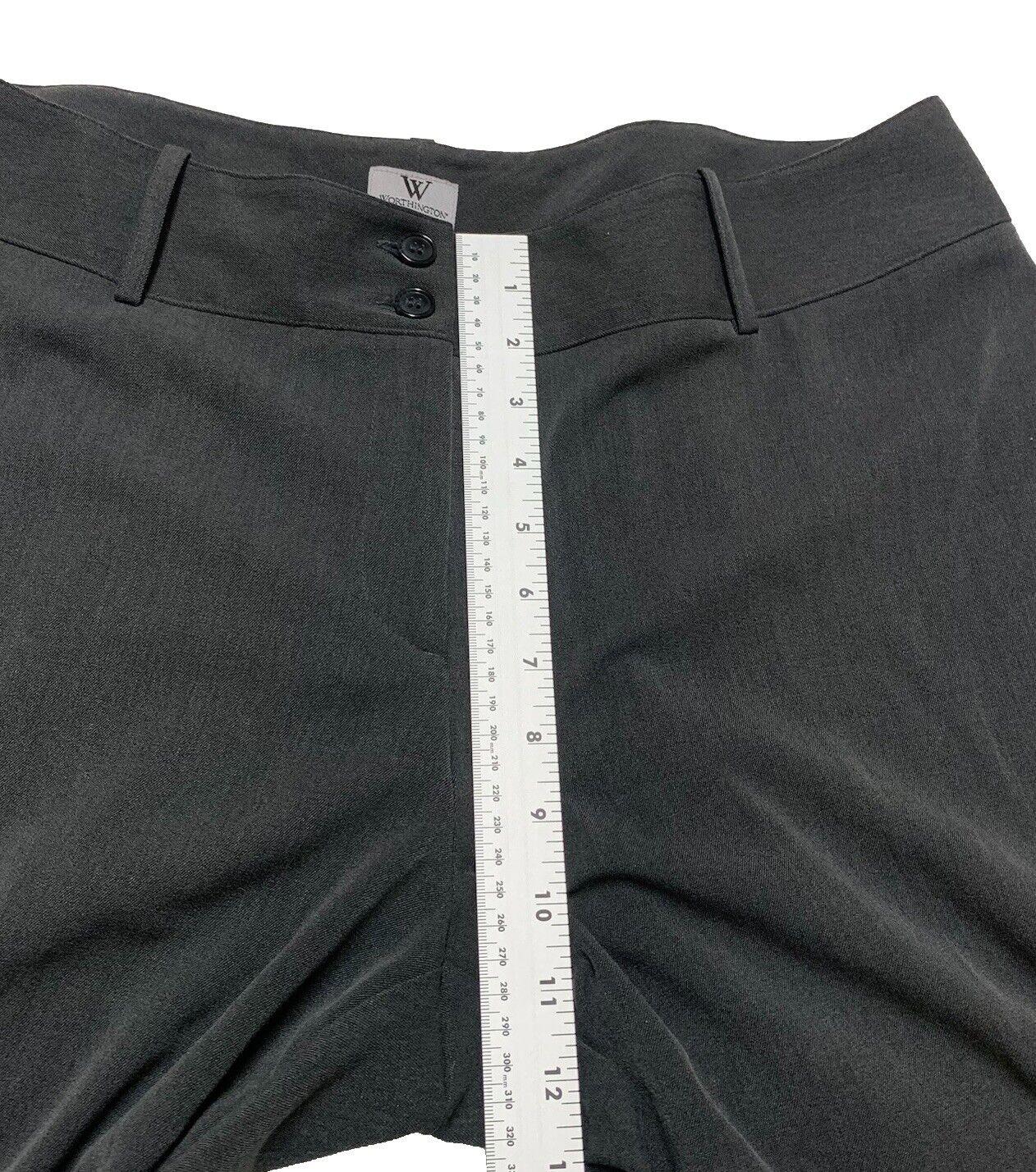 Worthington Women’s  Size 14 Wide Leg Pants  Modern Fit Slacks Trousers Gray