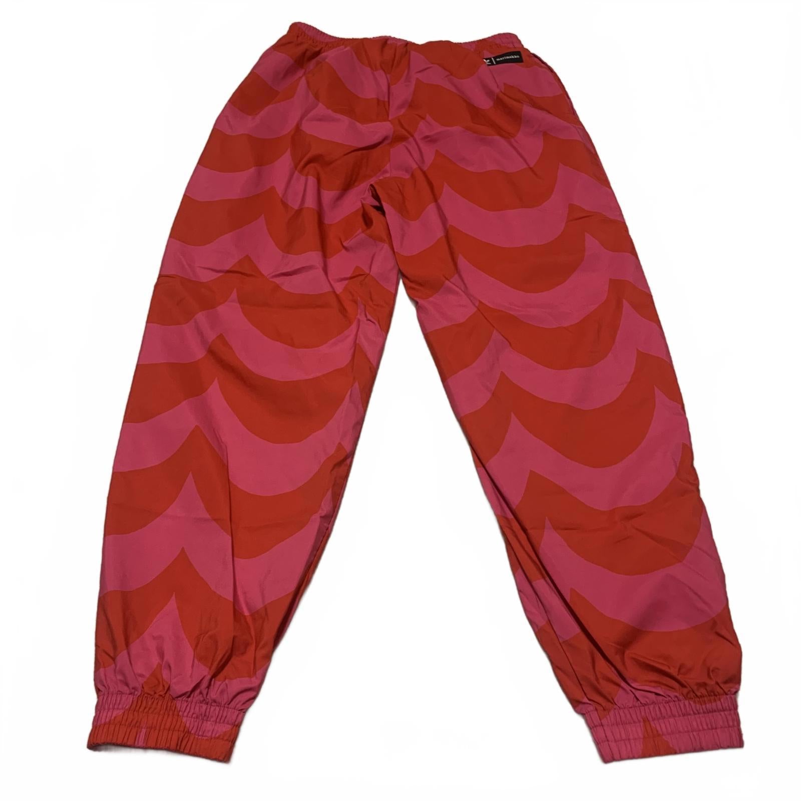Adidas Marimekko Primegreen Womens Size 8-10 Estimated Red Fuchsian Track Pants