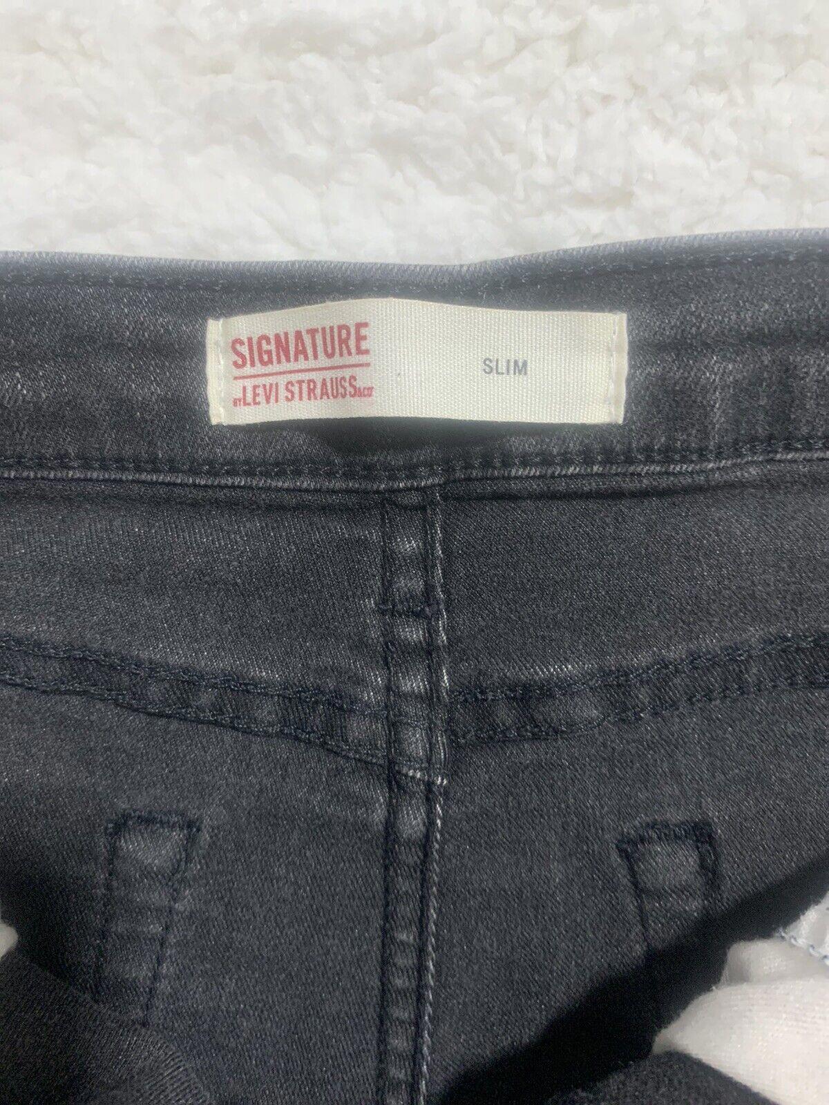 Levi Strauss Signature Boy 14R  Gray charcoal Jeans  Slim