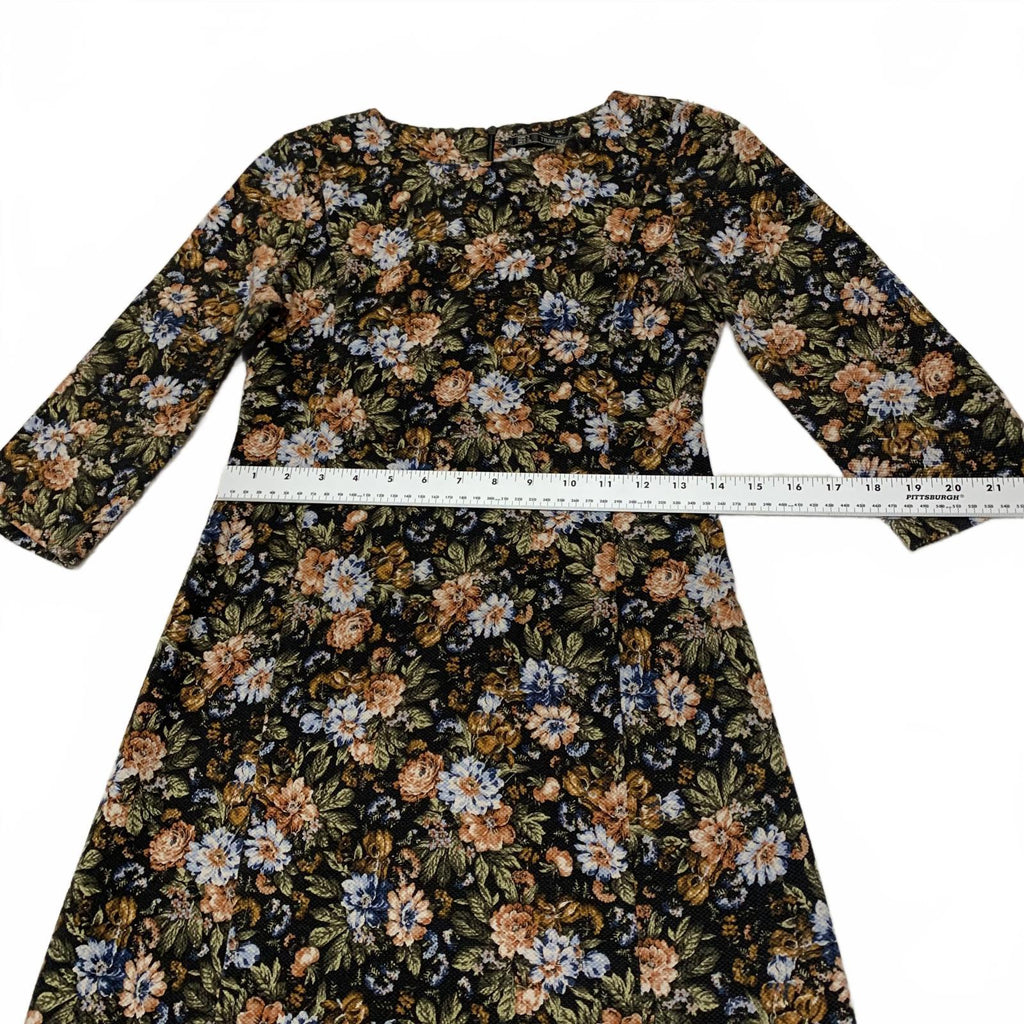 Zara Trafaluc Women's Size S Floral Dress Long Sleeve Y2K Retro