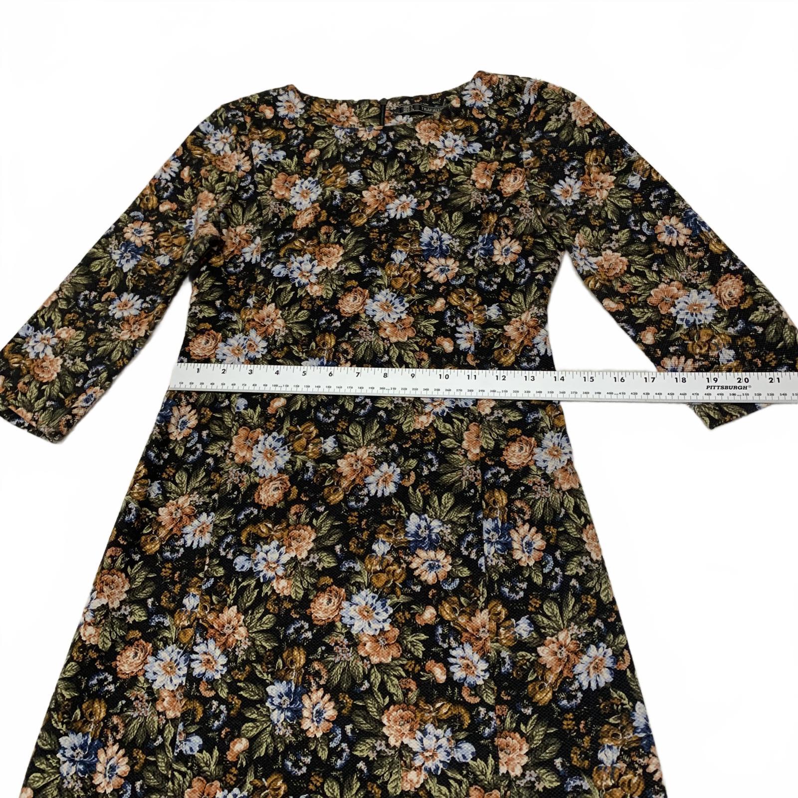 Zara Trafaluc Women's Size S Floral Dress Long Sleeve Y2K Retro